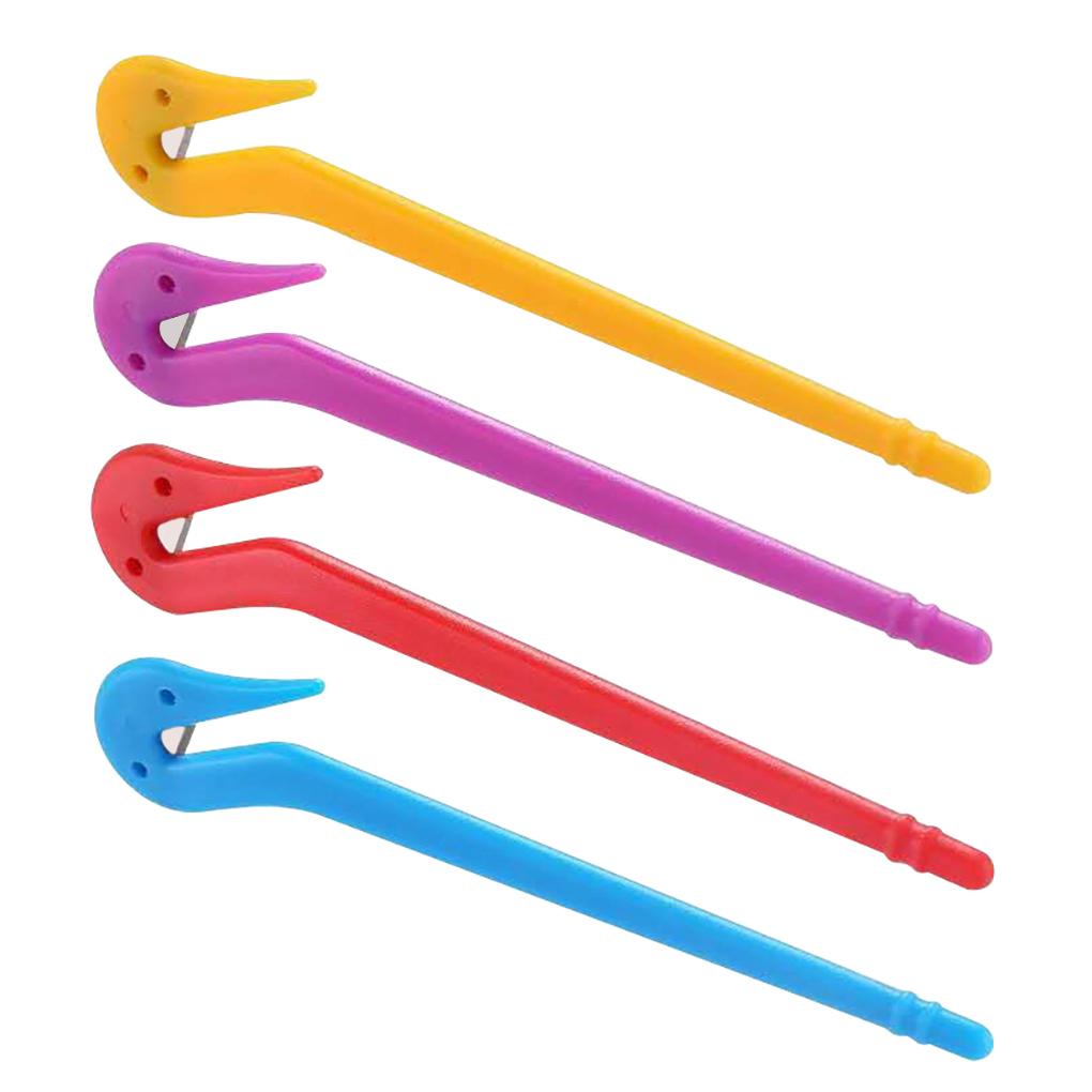 4Pcs Hair Bands Remover One-off Rubber Hair Ties Slicer Plastic Painless Ponytail Removal Tools