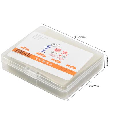 500pcs Edible Rice Wafer Paper Adhesive Paper Wrapping Sheets Environmentally Friendly for   Caramel   Inner Packaging