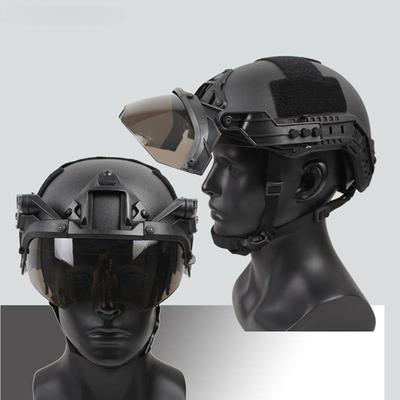 משקפי Flip קסדה טקטית מתכווננת אטומה לרוח Airsoft פיינטבול FAST קסדת נגד ערפל CS Wargame Protection Goggles