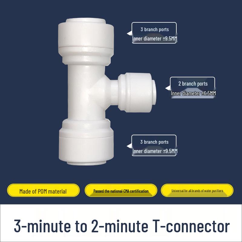 Trójnik do oczyszczacza wody z szybkozłączką 2-punktową do kuchni domowej