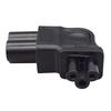 PVC IEC320 C6 To C5 Power Adapter, Left Angle Cloverleaf Male To Female Connector for Electronic Devices