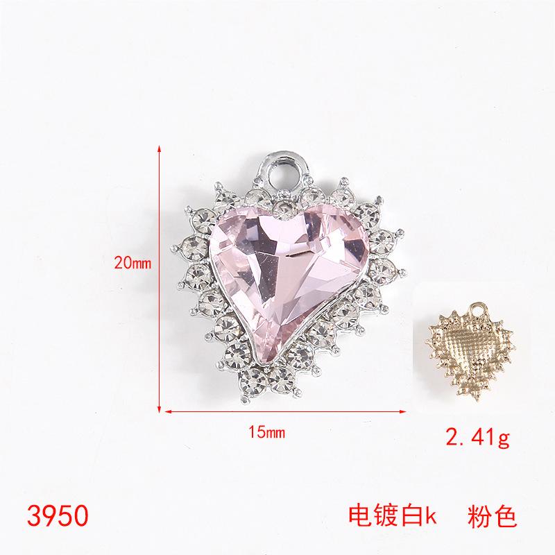 Taoxin Crystal Gemstone Pendant Electroplating Simple Fashion Jewelry Accessories DIY Necklace Pendant Alloy Jewelry