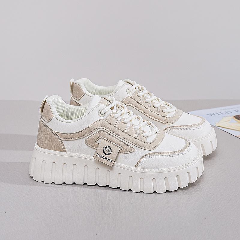 Fashion Round Foot Thick-heeled Women's High Sneakers Red Boots For Women Shoes Sneakers Woman Original Brands Sport Sporty Pie