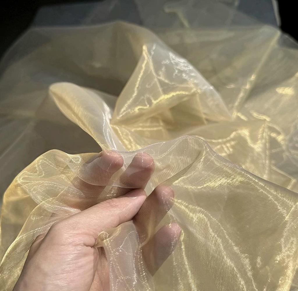 Dreamy Soft Organza Skirt Fabric: Flowing Light Gauze & Bright Silk