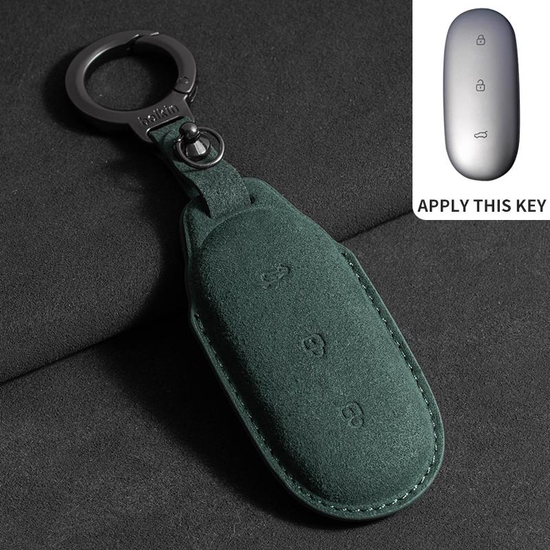 Car Smart Remote Key Case Cover Fob For LEADING IDEAL Lixiang L6 L7 L8 L9 ONE Li Auto Key Case Shell Suede Keychian Accessories