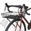 GORIX Fahrradkorb, Groß, Leichtes Aluminium, mit Netz, für Rennräder, Crossräder und MTBs (GFB-AD240 (Vorderseite))