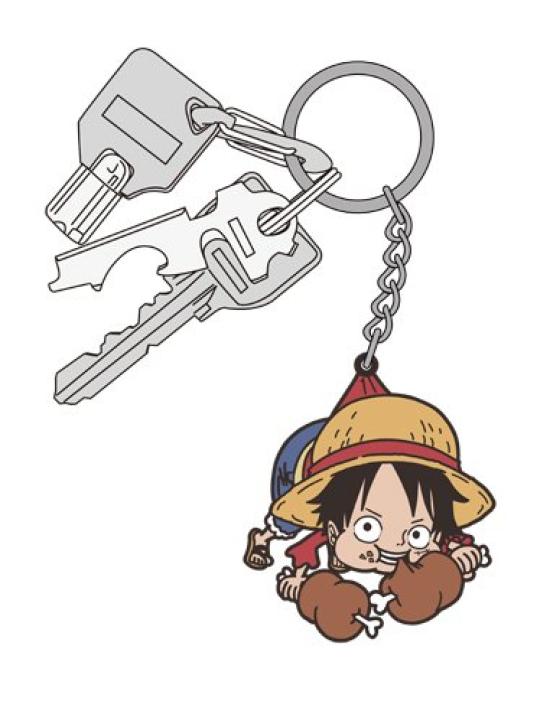 One Piece Luffy Pinched Keychain