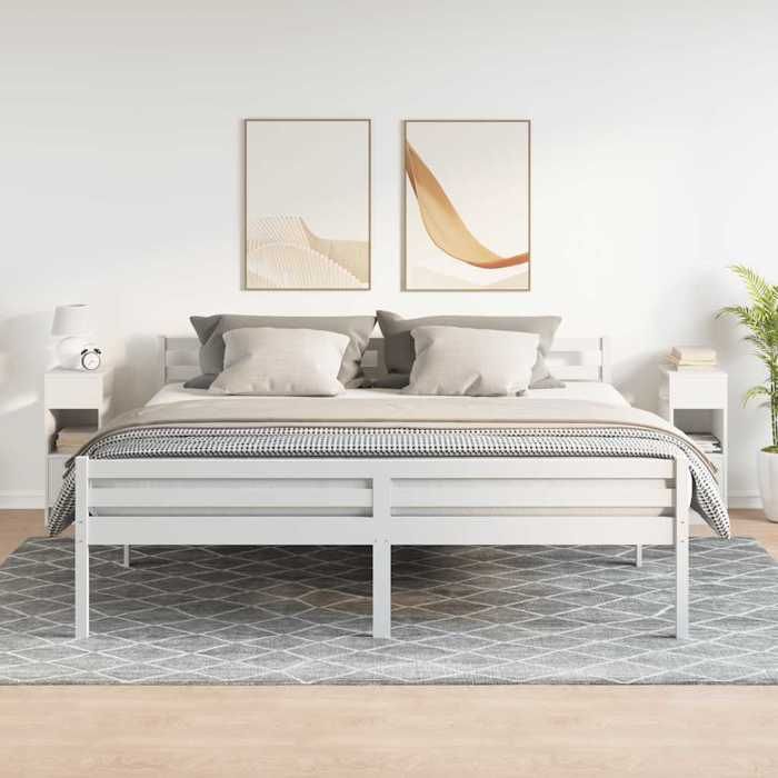 VidaXL Bedside Tables 2 Pcs with Drawer White 25x31x66 Cm, Side Table, Nightstand, Accent Table for the 858615