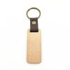 Blank Wooden Keychain Engraved Pattern Key Rings Painting Craft Key Chain Keyring Decoration