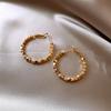 Gold Broken Silver Circle Light Luxury High-end Stud Earrings
