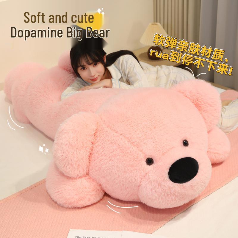 Extra Large Long-Haired Dog Plush Pillow – Bear Hug Sleeping Pillow Gift for Girls