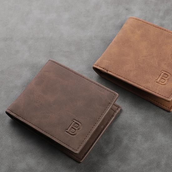 Herren Bifold Geldbörse Minimalistische Taschen-Kurzgeldbörse mit Reißverschluss-Münzfach Kartenhalter Geldbörse für Arbeit Reisen