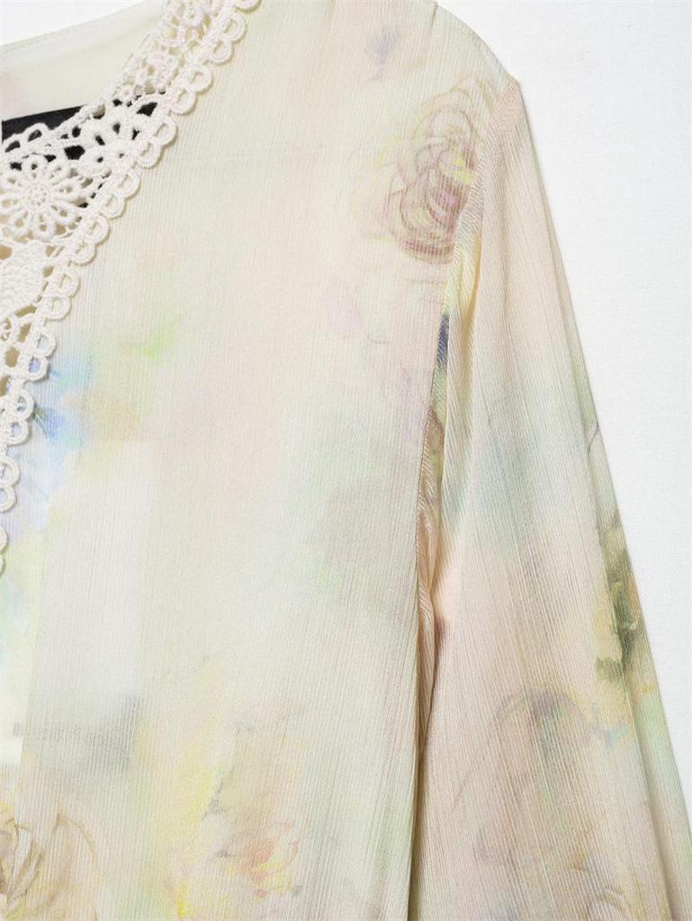 TAOP&ZA Summer Women's Elegant Print Tie Irregular Dress