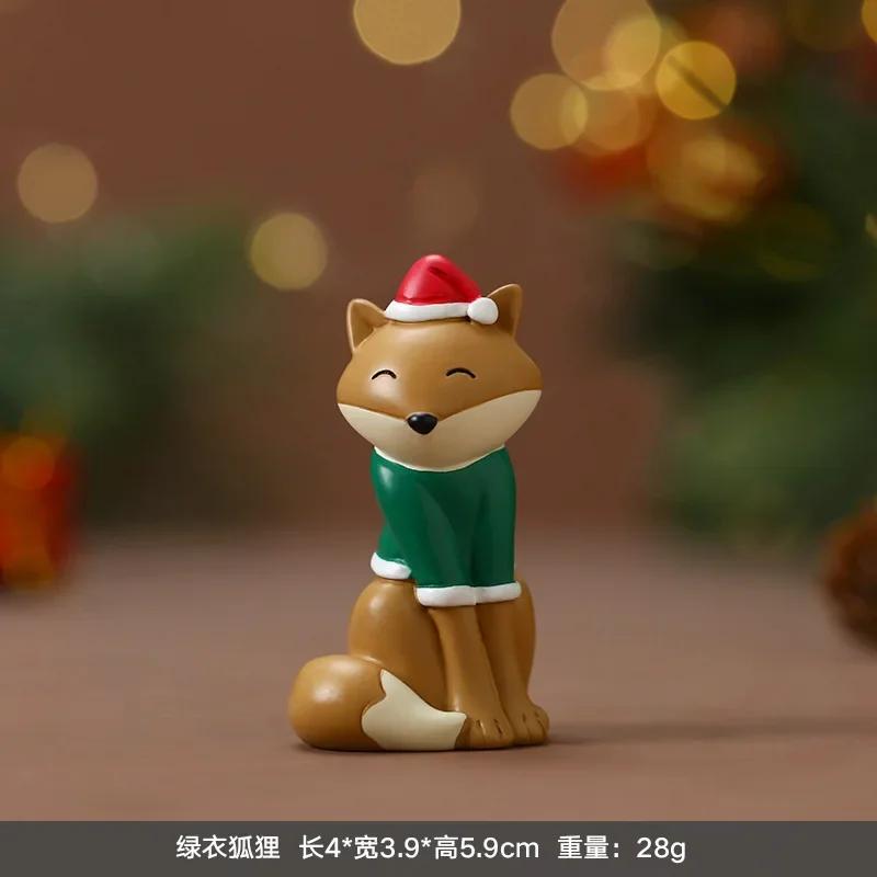 Car Interiors Ornaments Santa Claus Reindeer Cute Christmas Decorations Micro Landscape Desktop Ornaments Blind Box Gift