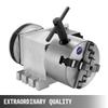 CNC Rotational Rotary Axis 4-Jaw Chuck 100mm Hollow Shaft 4th Axis Rotary Axis Tailstock CNC Router Engraver Machine
