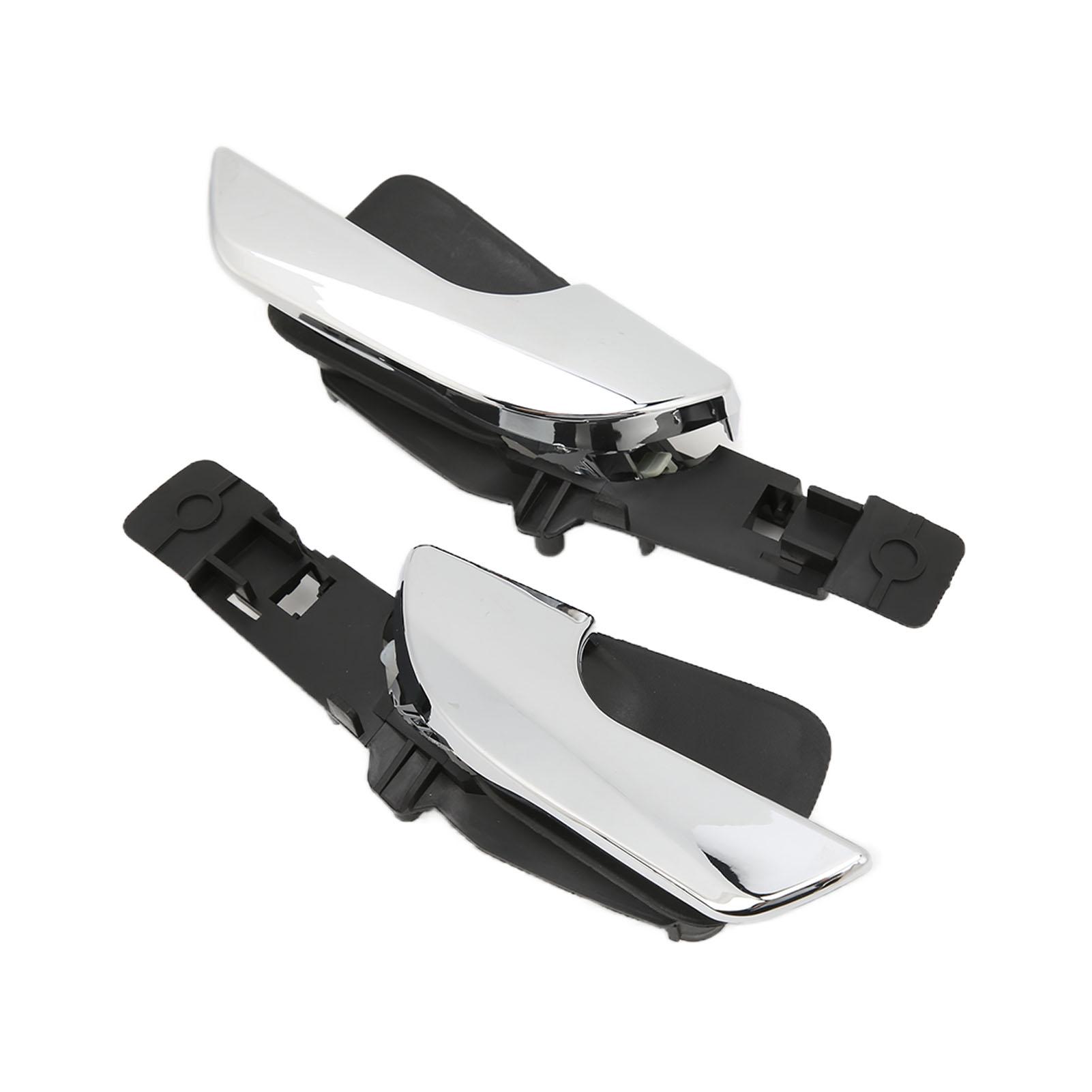 Igeteck Unisex Silver 2Pcs Car Interior Door Handle 156092167 Replacement For Alfa Romeo Giulietta 2010‑2020