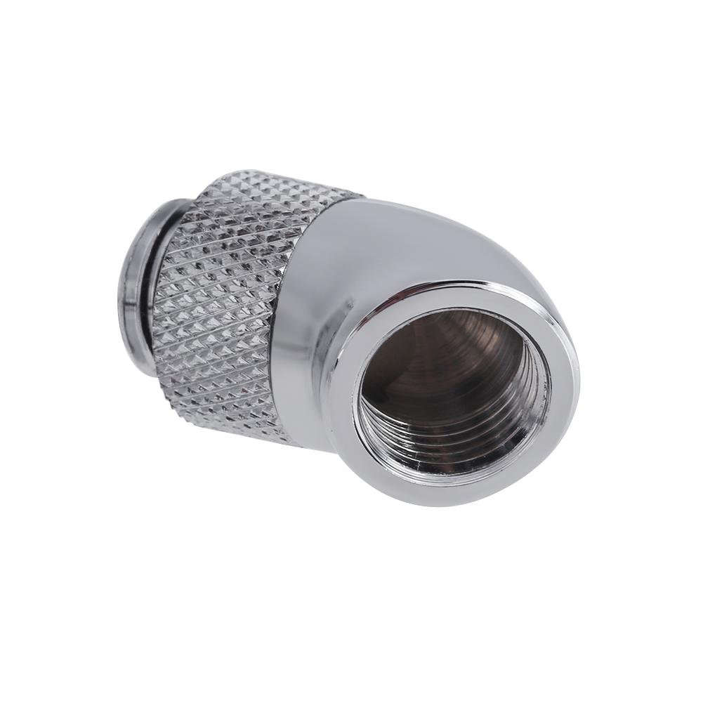 G1/4 Schraubgewinde 45 Grad Winkelstück Drehbar Messing Adapter Verbinder Fitting