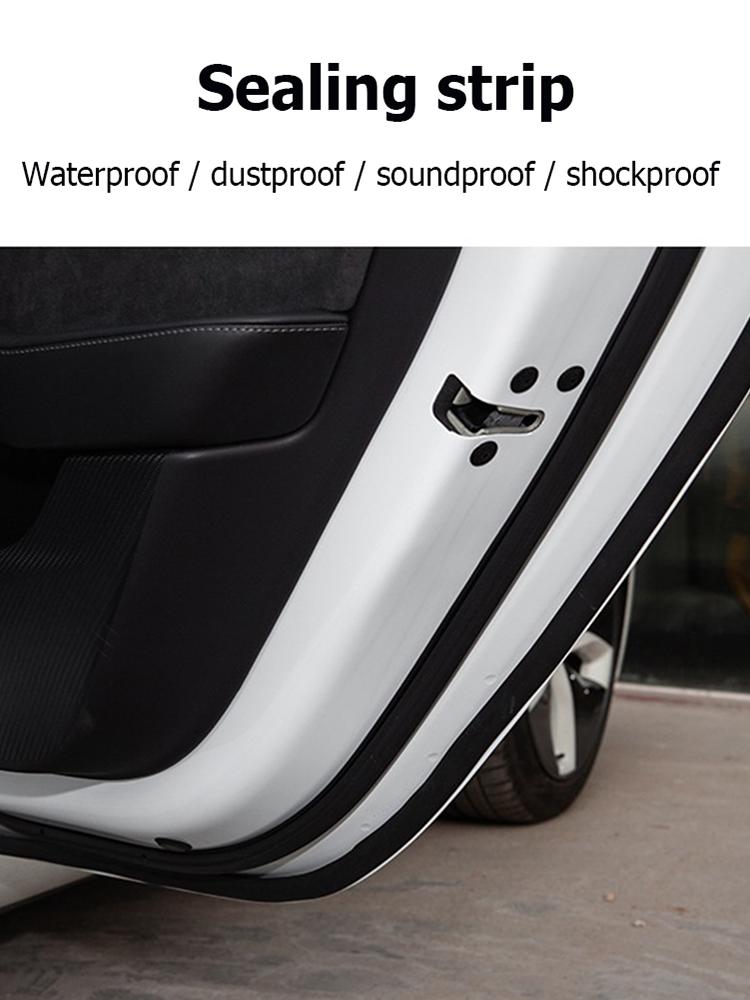 Car Noise Reduction Noise Strip Soundproof Waterproof Weatherstrip Edge Sealing Shockproof Auto Door Sealant for Tesla Model 3 Y