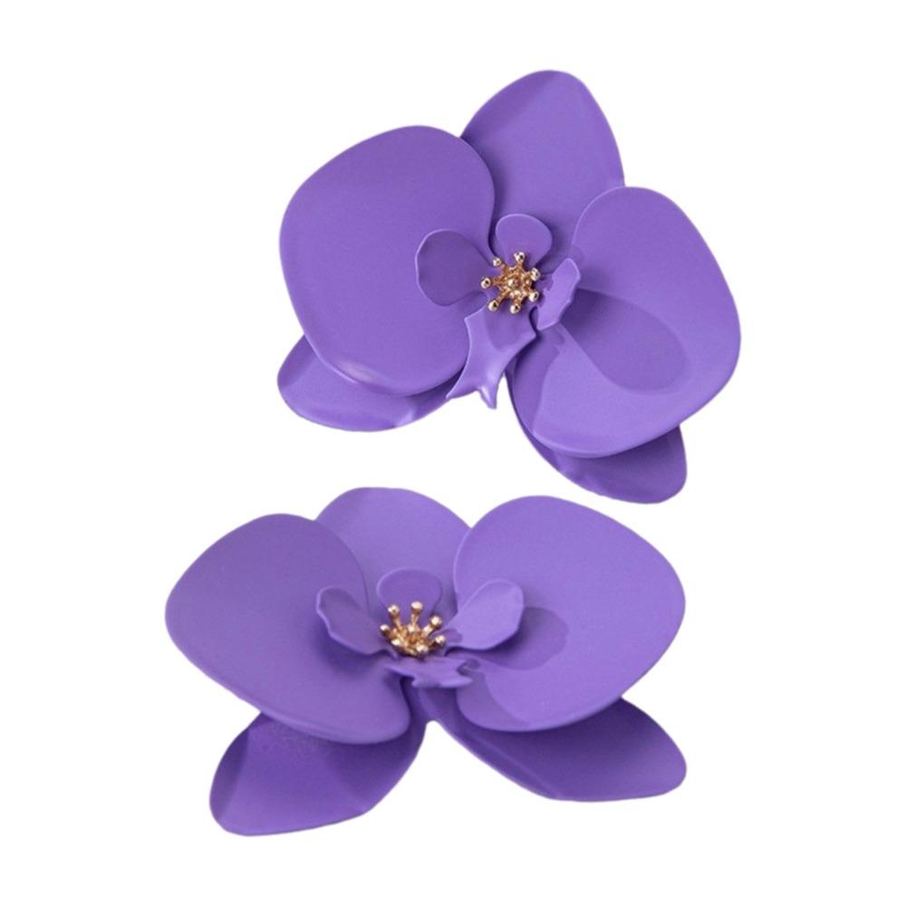 Simulated Flower Butterfly Orchid Earrings Exaggerated Flower Drop Earrings Flower Earrings  Women