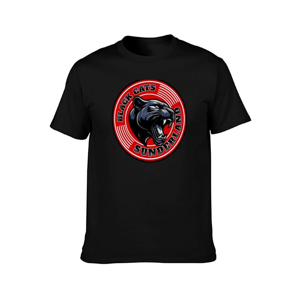 Black Cats Sunderland T-Shirt plain shirts graphic tee blue lock oversized t shirt men