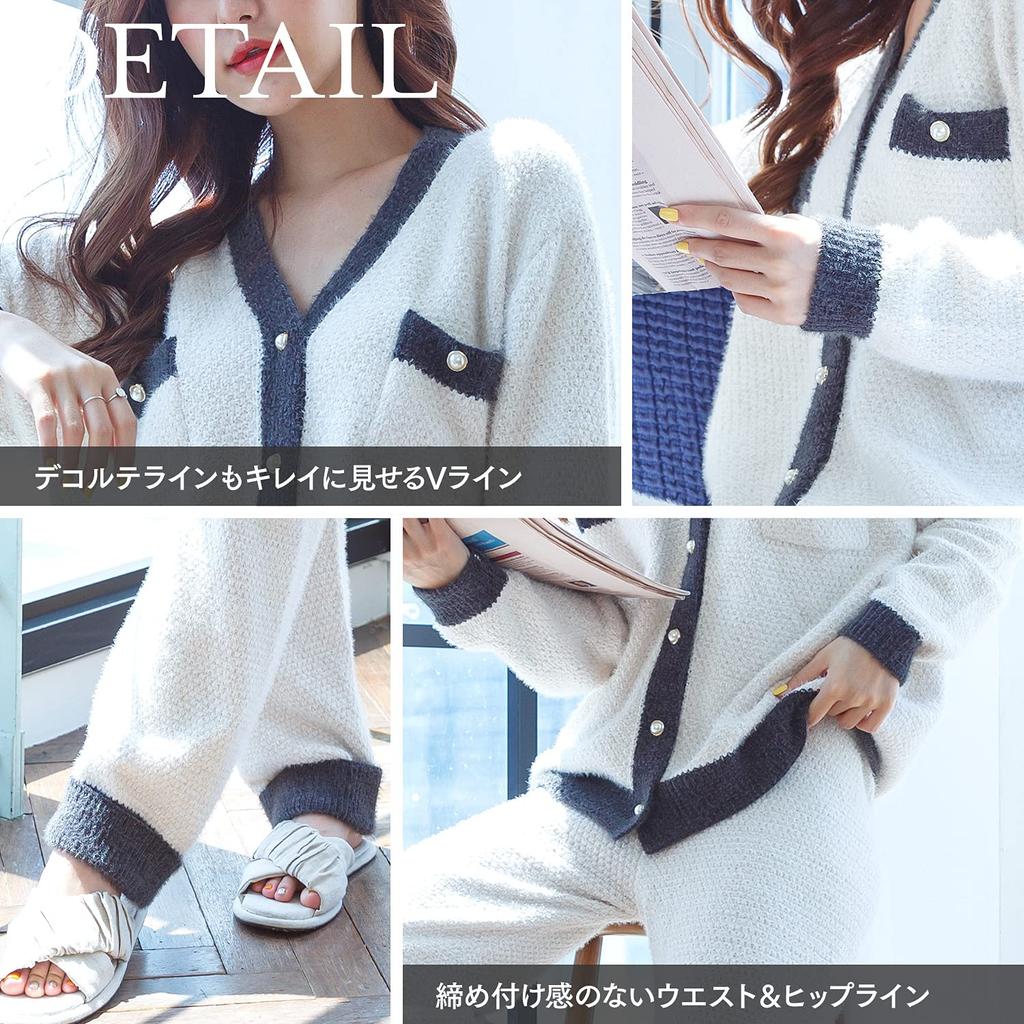 Luanna Jena Pajama Set Top and Women's 2-Piece (White, Pants) (QW5045)