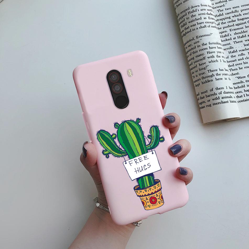 For Xiaomi Pocophone F1 Case Cute Cactus Soft TPU Silicone Back Cover For Pocophone F1 F 1 Poco F1 Phone Case Fundas Coque Shell