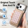 For iPhone 17 Pro Max Case Carbon Fiber Texture Leather Back Cover with Magnetic Detachable Suction Cup