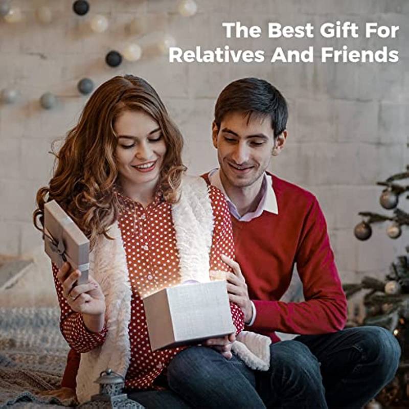 3D Mond Glaslampe USB-betrieben Planet Mini Nachtlicht Mit Holzständer Für Kinder Mädchen Jungen Freunde Geburtstag Weihnachtsgeschenke