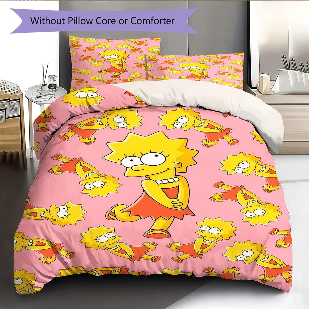 Lisa Pattern Bedding Home Decoration Birthday Gift ( 1 Duvet Cover + 2 Pillowcase, Without Core),fan Merchandise.