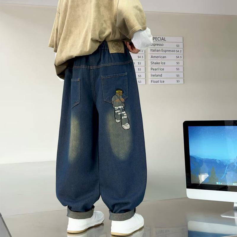 Trendige Jungen-Casual-Jeans mit geradem Bein - Weiche und lockere Passform für Frühling und Herbst