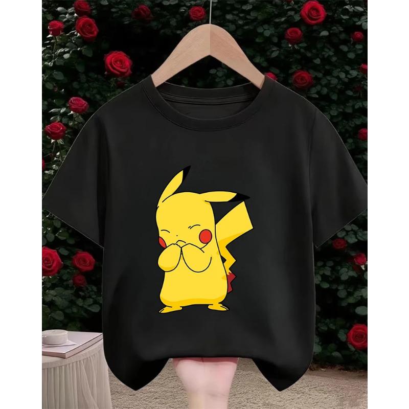 

Pikachu Kids T Shirt 3-14Y Boys Girls Summer Cute Kawaii Crew Neck Fashion Street Hot Cartoon Casual Children 150