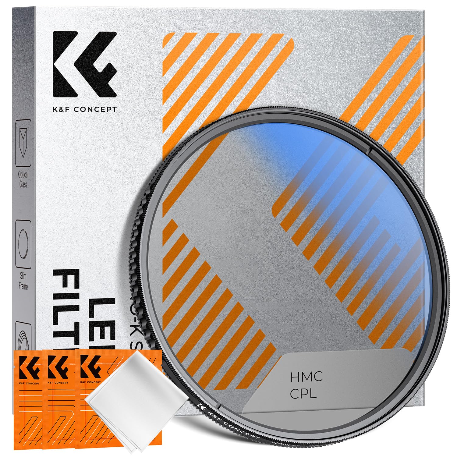 

Concept 72mm Circular Polarizing High Thin for Adjusting Contrast and Includes 3 Cleaning Cloths K&F Filter, Transmittance, Frame, Reflection, (NANO-K
