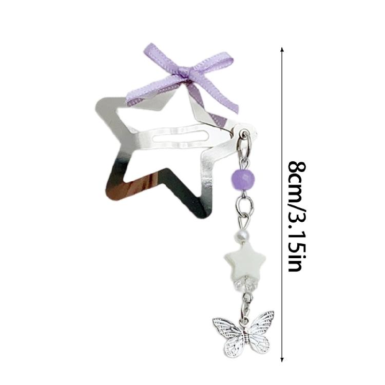 Elegant Butterfly Bows Clip with Fringed Detailing for Unique Style Hairpins