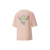 Downtown Graphic Logo American Retro Fashion Casual Sport Knit Breathable Round Neck Short Sleeve T-Shirt Women Tops Pink 533050-27