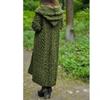 TIFICY Women's Fashion Casual Fall Winter Solid Color Print Long Sleeve Hooded Sweaters