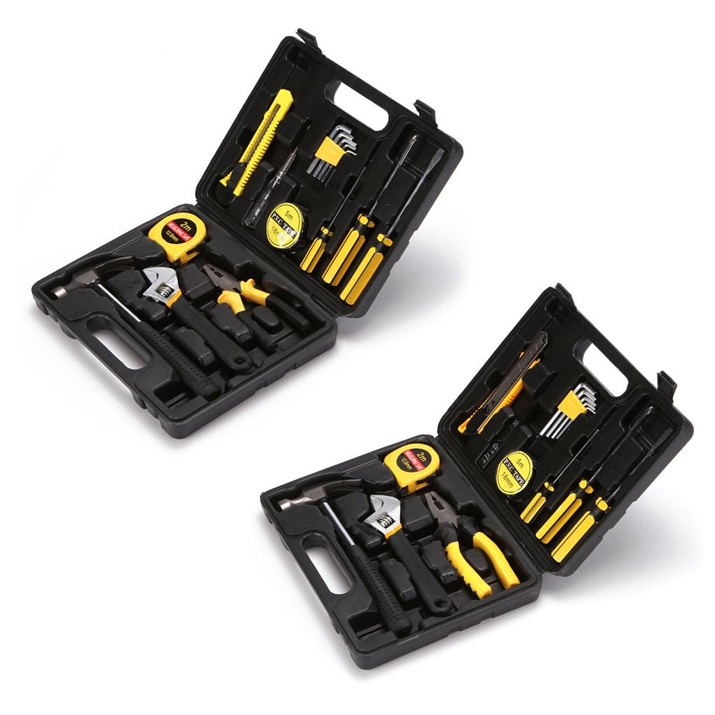 16 Pieces Car Repair Tools Set Ratchet Spanner Screwdriver Outdoor Carrying Metal Automobile Repairing Plier Accessories