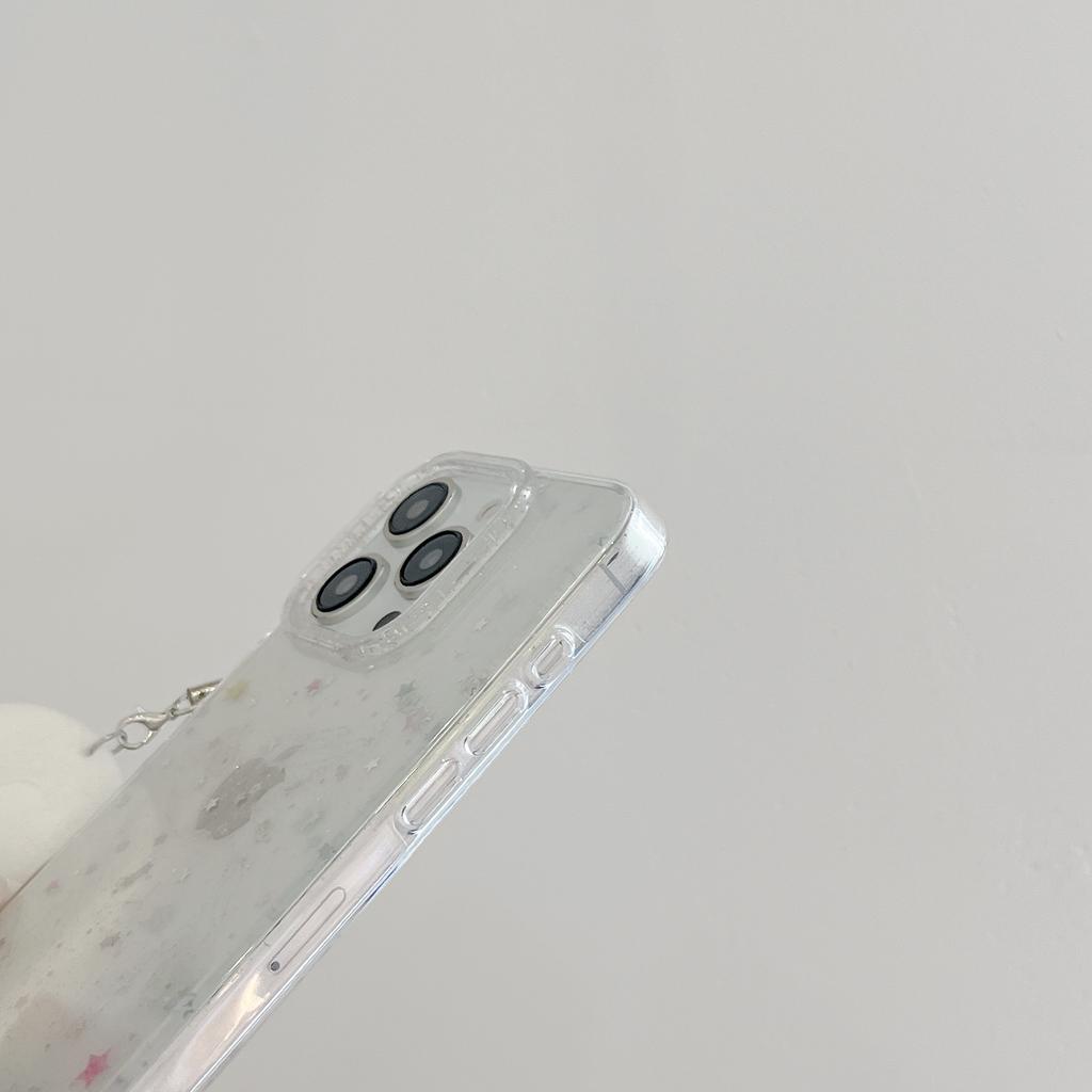 Starry Glitter Pegasus Pattern with Angel Wing Charm Dreamy Phone Case for iPhone 17 16 15 14 11 12 13 Pro Max Plus Back Cover