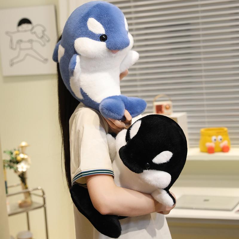 Kawaii Killer Whale Plush Toys Stuffed Orcinus Orca Fish Doll Marine Life Shark Cartoon Soft Sleep Pillow Kids Girls Baby Gifts
