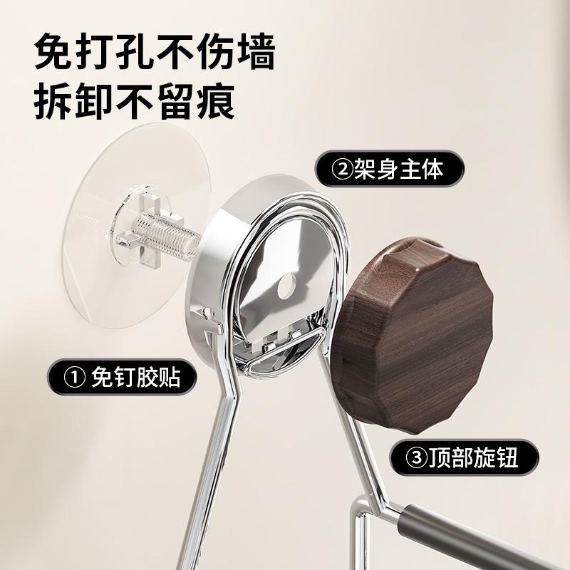Hair Dryer Rack Perforated Wall Hanging Bathroom Hair Dryer Bracket Hair Dryer Hanger Toilet Suction Cup Storage Shelf