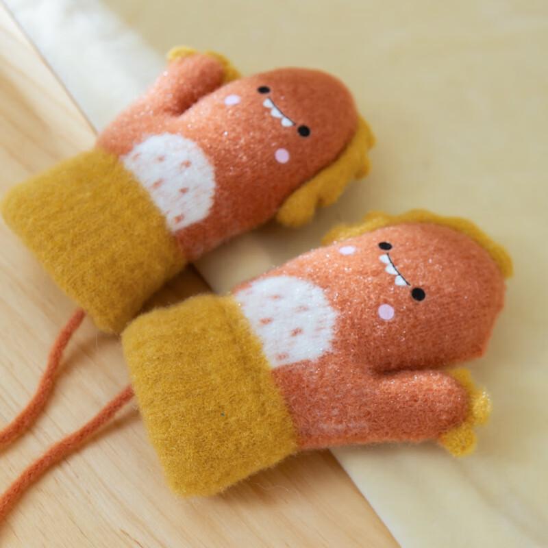 Kids Winter Warm Cartoon Fleece Gloves (2 Pairs) One Size