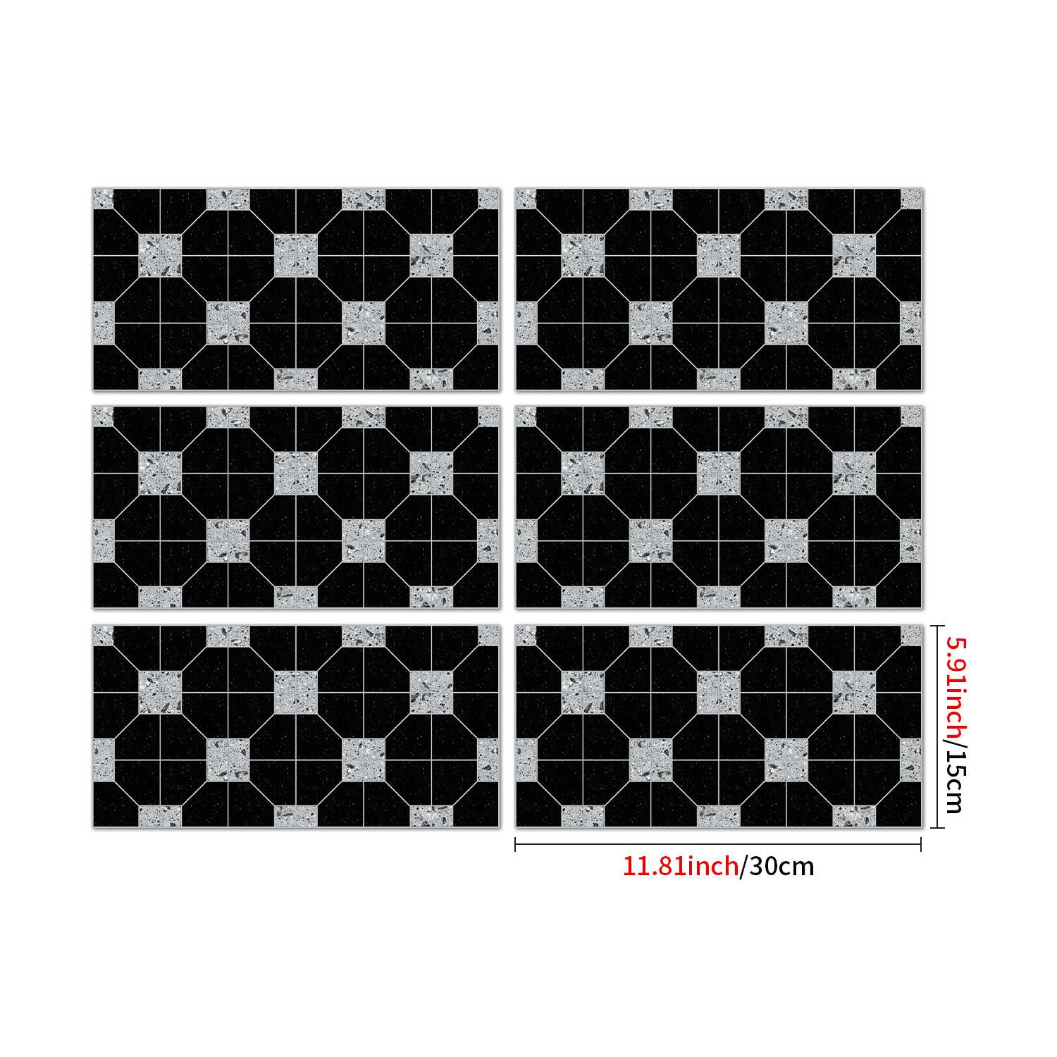 

25Stlye Marble simulated brick pattern wall sticker self-adhesive waterproof room decoration sticker wall decoration 6Pcs