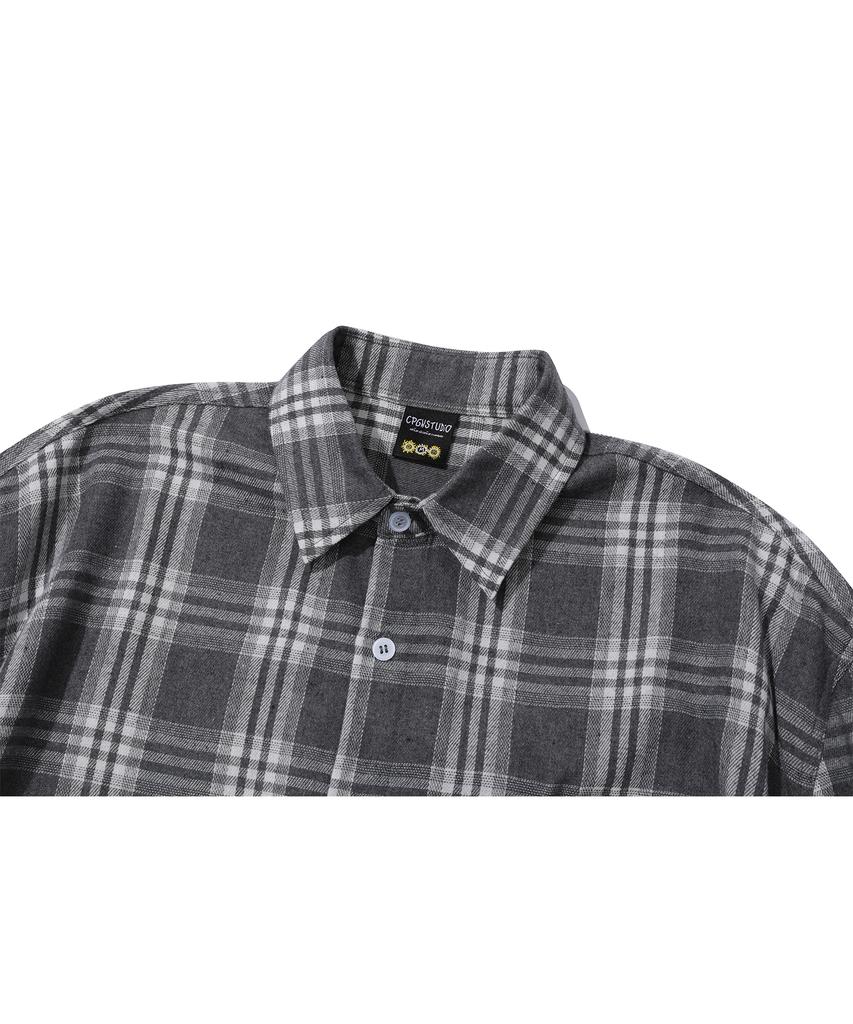 CPGN STUDIO Nomad Oversized Check Shirt Gray