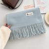 New casual versatile simple solid color warm scarf gentle Japanese and Korean version fashion atmosphere fringed shawl