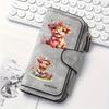 Women's Long Wallet with Scottish Highland Cow Pattern Multi-functional Portable Snap Button Coin Purse Fun Design Perfect for Birthday and Daily Use