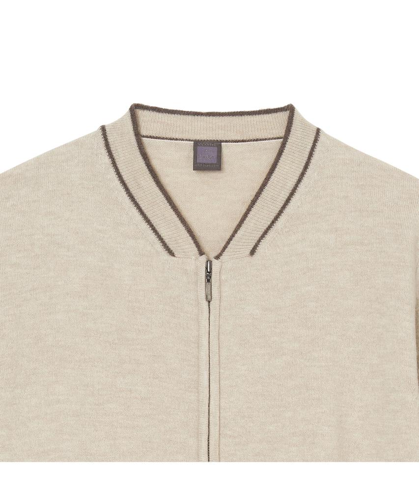 Iolo Bomber Line Zip-Up_Beige