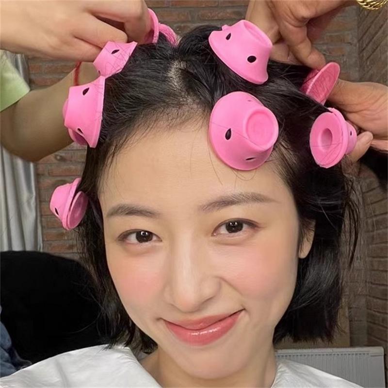 10/20/50PCS Pink Soft Silicone Hair Curler No Heat No Clip Hair Curling Magic Hair Care Rollers Styling DIY Tool For Curler Hair