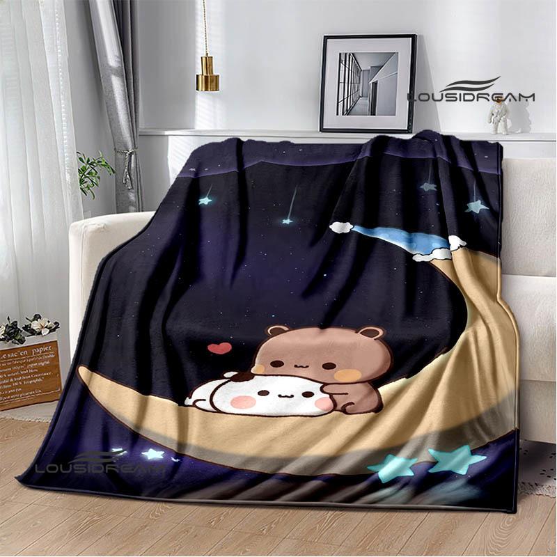 Cute cartoon bear Printed blankets picnic blanket Warm Flannel blankets Soft and comfortable blanket bed linings Birthday Gift