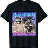 Eledvb Mentally Sick Physically Thicc Raccoon T-Shirt