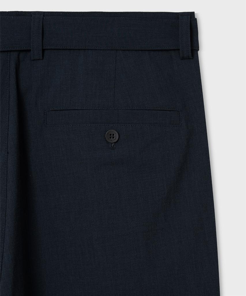 NONBLANK [Summer] Summer Cool Touch Belted Wide Fit Pants_Deep Sea Navy