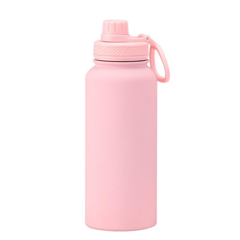 1L Stainless Steel Vacuum Insulated Water Bottle With Wide Mouth Portable Outdoor Sports Travel